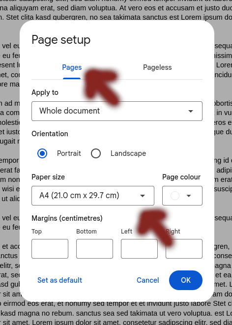 Page Setup